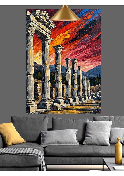 Antik Roma Sütunları Dekoratif Kanvas - Mdf Ahşap Tablo fiyatları