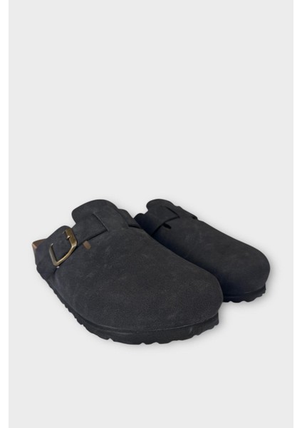 Mantar Taban Boston Birkens Model Günlük Sabo Unisex Ev Terliği Siyah modelleri