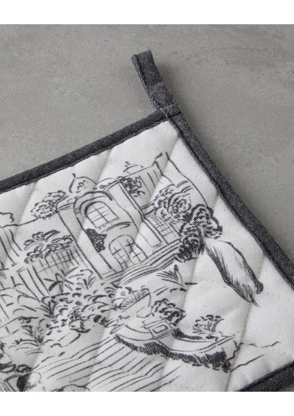 Valessa Polyester 2'li Mutfak Seti 17X30 CM+20X20 cm Krem-Gri modelleri