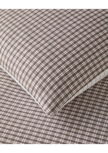 Tattersall Ipliği Boyalı Tek Kişilik Nevresim Takımı 160X220 cm Kahverengi indirimleri