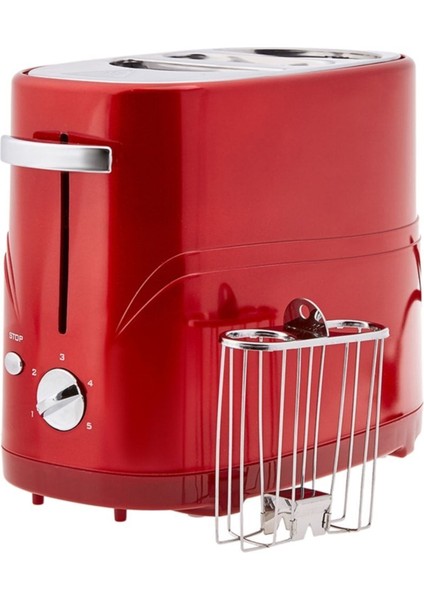 Kırmızı 2'li Sosisli Sandviç Makinesi, Lezzetli Atıştırmalıklar Için Ideal indirimleri