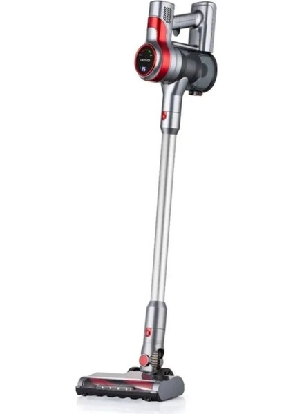 Kırmızı Renkli Şarjlı Dikey Süpürge, Güçlü ve Hafif Temizlik Aracı indirimleri