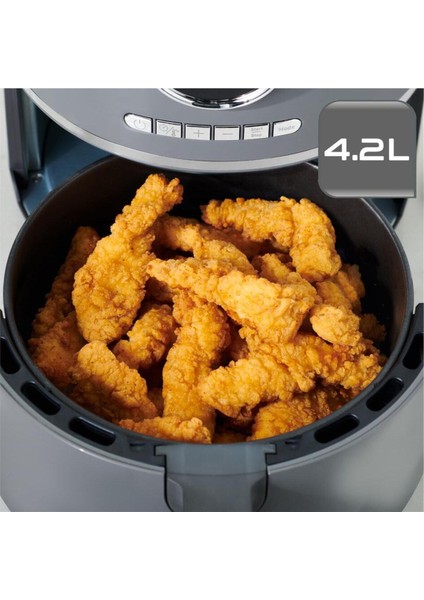 8 Programlı Az Yağlı Fritöz, 4,2 L, Siyah, Sağlıklı ve Pratik Kullanım fırsatları