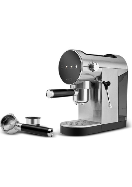 Dijital Inox Kahve Makinesi, 20 Bar, Öğütülmüş ve Kapsül Kahve Seçenekleri