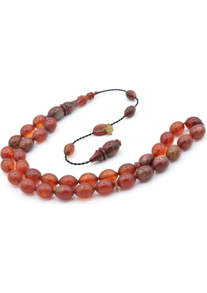 Ali Ağış Imzalı Beyzi Kesim Colorist Renkli Sıkma Kehribar Tesbih fiyatları