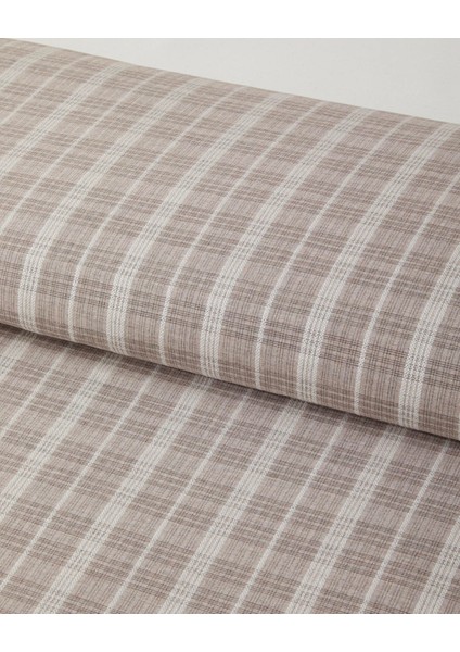 Glen Plaid Ipliği Boyalı Tek Kişilik Nevresim Takımı 160X220 cm Koyu Bej fırsatları