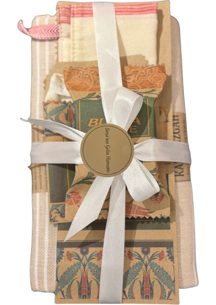 Gelin Hamamı Set Peştemal,yüz Kese,ipek Kese,sabun,tül–10’lu Kişiselleştirilebilir Özel Paket modelleri