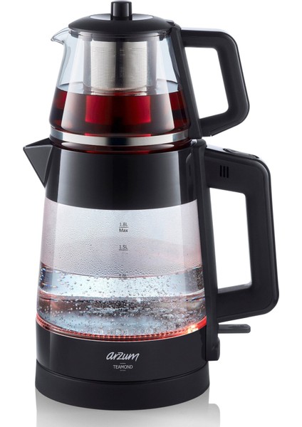 1800W Çay Makinesi, Şık Siyah Renk, Hızlı ve Pratik Kullanım