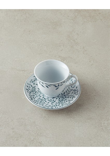 Şık 4'lü Yeşil Porselen Kahve Fincan Takımı, 2 Kişilik, Zarif ve Dayanıklı modelleri