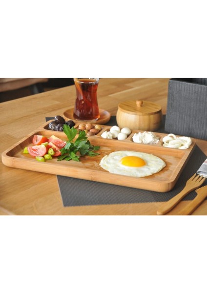 6 Bölmeli Servis Tabağı Bej, Şık ve Pratik Sunum Için Ideal modelleri