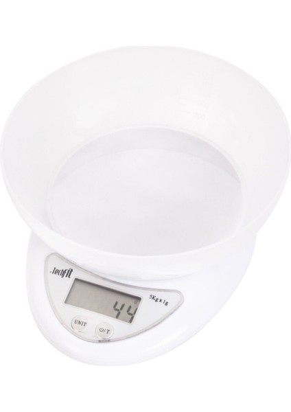 Dijital Mutfak Tartısı, Hazneli, Beyaz, Hassas Ölçüm, Pratik Kullanım