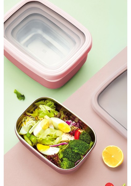 Pembe Dikdörtgen Saklama Kabı 1,40 L, Şık ve Kullanışlı Mutfak Gereci fiyatları