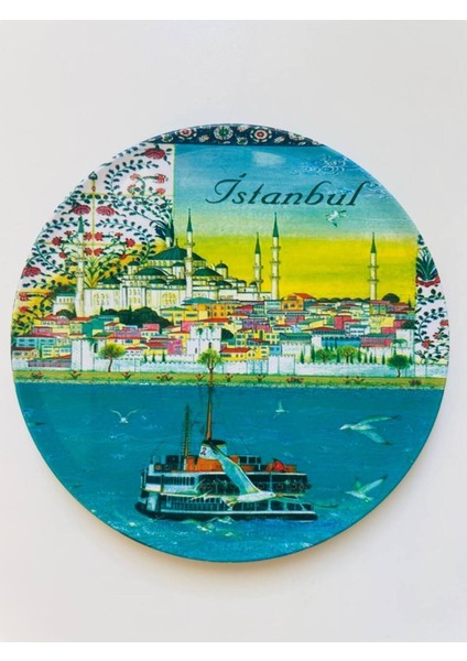 Altı Adet Istanbul Temalı Mantar Bardak Altlığı Seti indirimleri