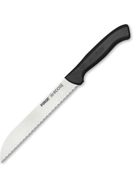 Siyah 17,5 cm Ekmek Bıçağı Pro Dişli, Dayanıklı ve Şık Tasarım