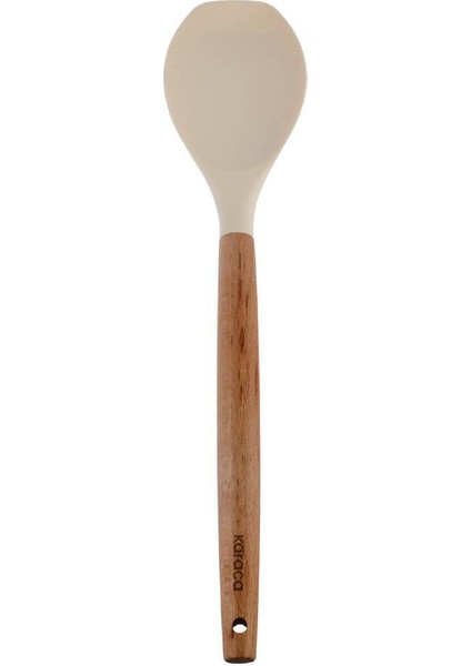 Kayın Ağacı ve Silikon Uçlu Spatula, Şık ve Dayanıklı Mutfak Gereciği