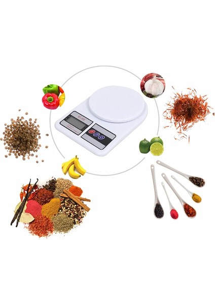 Dijital Mutfak Tartısı, Hassas Terazi, LCD Ekran, 10 Kg, Beyaz indirimleri