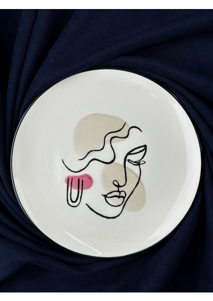 El Yapımı Beyaz Seramik Pasta Tabağı 6'lı Set fırsatları