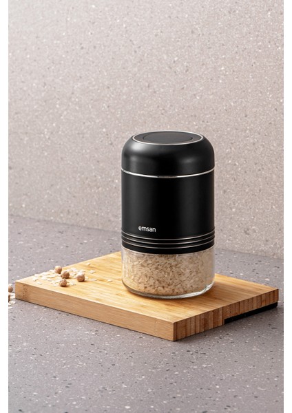 Şık 650 ml Siyah Saklama Kavanozu, Pratik ve Dayanıklı Mutfak Gereciği