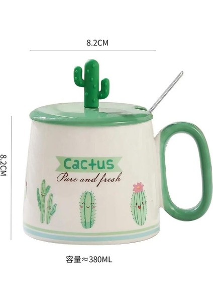 Çok Renkli Kaktüs Temalı Seramik Kupa, Şık ve Neşeli Tasarım fiyatları