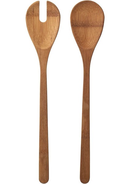 Bambu Salata ve Servis Kaşığı, 31 Cm, Beyaz, Şık ve Dayanıklı Kullanım Için Ideal.