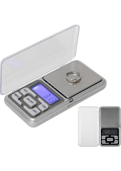 Dijital Hassas Elektronik Cep Terazisi 200 G / 0.01 G, Metalik Gri modelleri