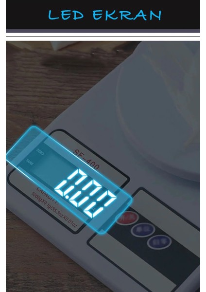 Hassas Dijital El Terazisi 10 kg LCD Ekranlı Mutfak Tartısı fırsatları