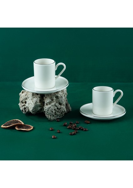 Beyaz 4'lü Türk Kahve Fincan Takımı, 90 Ml, 2 Kişilik, Şık ve Kullanışlı Set modelleri