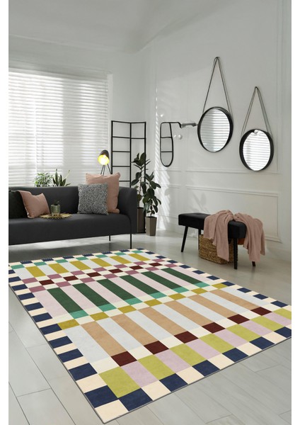 Geometrik Desenli Makinada Yıkanabilir Halı fiyatları