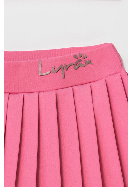 Lyrax Kabartmalı Şort Etekli Crop Kız Çocuk Sporcu Takım modelleri