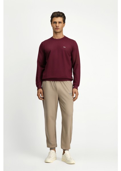 Bisiklet Yaka Regular Fit Nakışlı Pamuklu Sweatshirt fiyatları