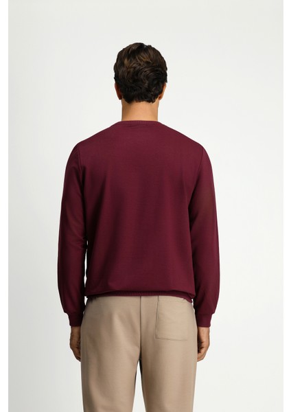 Bisiklet Yaka Regular Fit Nakışlı Pamuklu Sweatshirt indirimleri