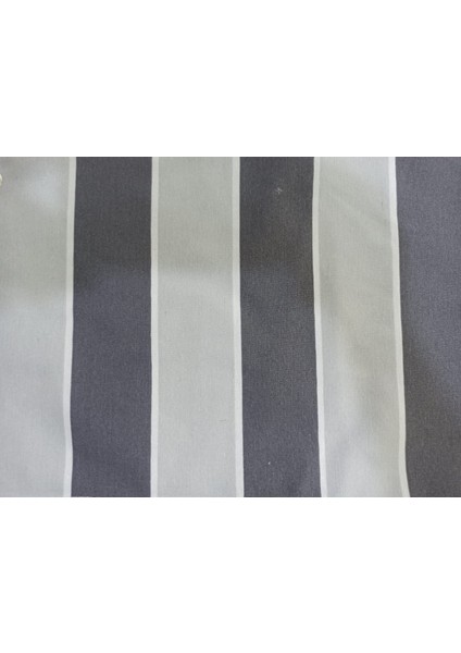 Balkon Perdesi Kuş Gözü Ölçü Seçenekli Gri-Gri Çizgili fiyatları