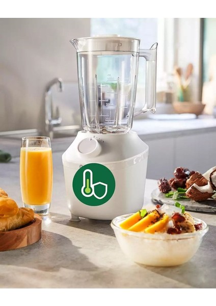 Beyaz Sürahili Smoothie Blender 450 W Buz Kırma 1 Litre