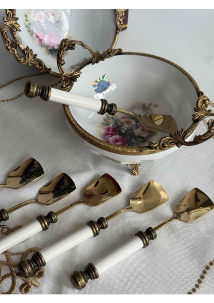 Antique Mat Gold Dondurma Kaşık 6'lı fırsatları