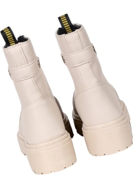 Önden Fermuarlı Kadın Bot Bej indirimleri