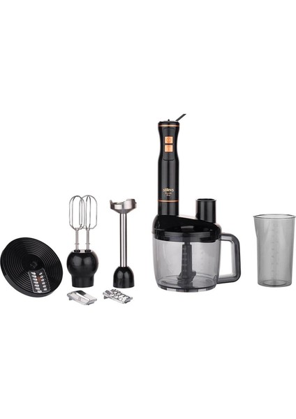 Siyah ve Bakır Renkli El Blender Seti, Pratik Mutfak Çözümleri Için Ideal