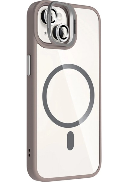 Apple iPhone 14 Remim Lensli Magsafe Standlı Kapak - Titan Gri fiyatları