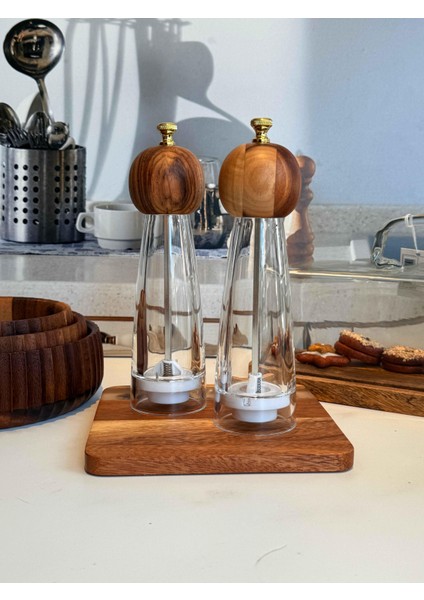 Bambu Tuzluk-Karabiber Değirmeni 2 'li