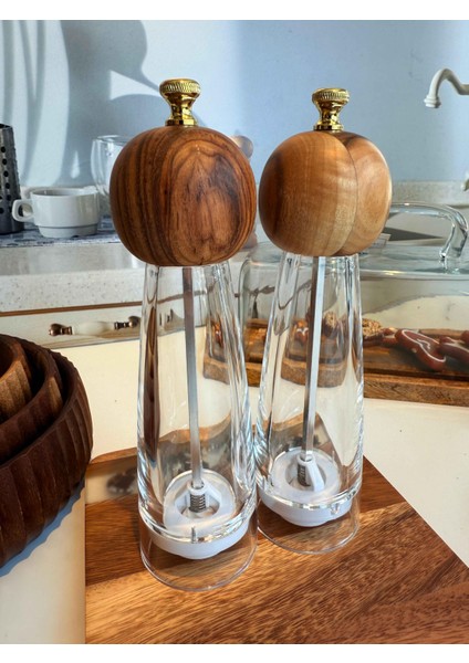 Bambu Tuzluk-Karabiber Değirmeni 2 'li modelleri