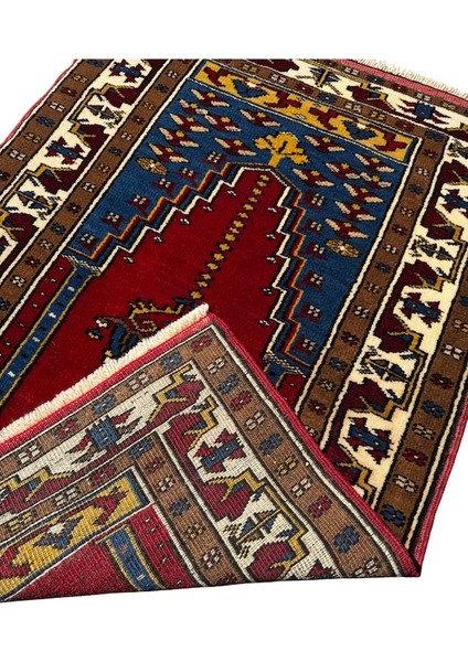 El Dokuma Sıfır Yahyalı Seccade 74X120 Kök Boya Kırmızı Yün Namazlık Kırmızı fırsatları