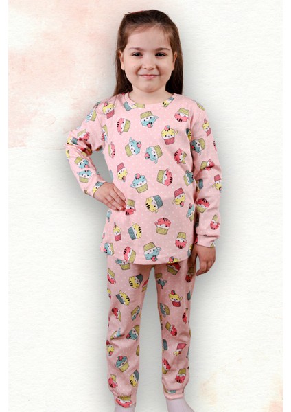 Kedi Desenli %100 Pamuk Kız Çocuk Pijama Takım fiyatları