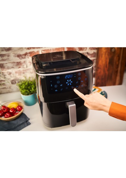 7 Programlı Az Yağlı Fritöz, 6,5 Litre, Grill ve Steam Fonksiyonları