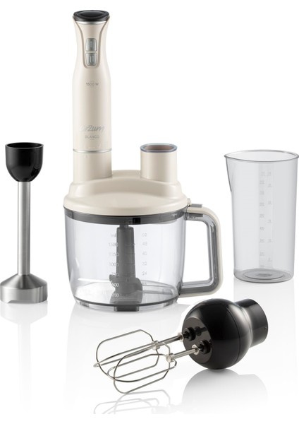 Yüksek Performanslı Çok Amaçlı Blender Seti, Güçlü 1500W, Şık Beyaz Tasarım