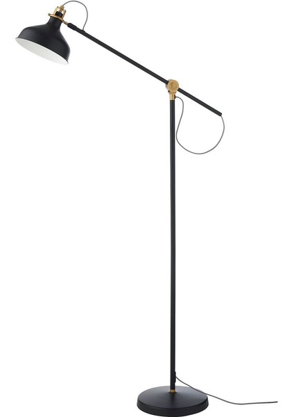 Yer ve Okuma Lambası, Siyah, 153 cm