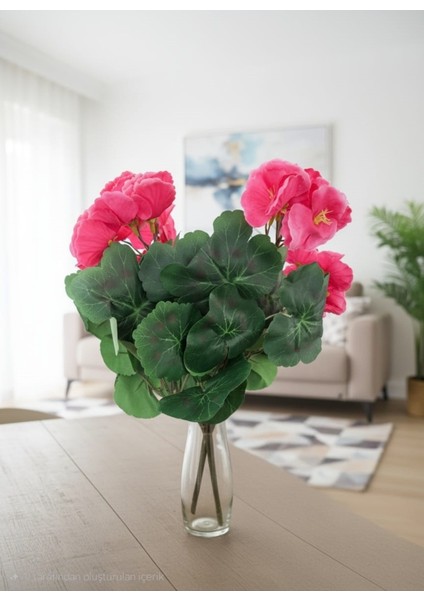 Yapay Çiçek Büyük Sardunya 7 Dallı Demet 40 cm Pembe fiyatları