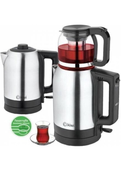 Paslanmaz Çelik Elektronik Çay Makinesi, Şık ve Pratik Çay Demleme Cihazı