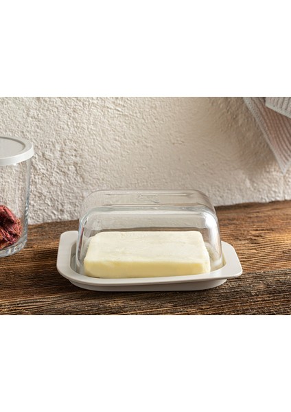 Turuncu Cam Tereyağlık 400 Ml, Şeffaf ve Şık Tasarım, Mutfak Için Ideal Seçenek