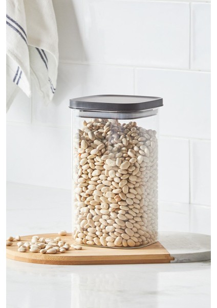 Turuncu 1400 ml Cam Kavanoz Saklama Kabı, Şık ve Dayanıklı Mutfak Aksesuarı