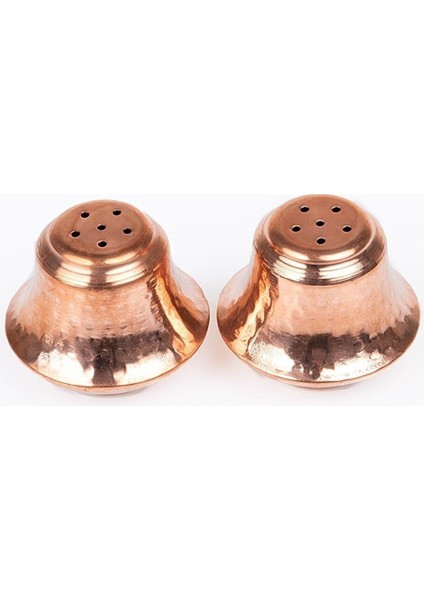 Bakır Renkli Tuzluk ve Baharatlık Takımı, 2'li, 40 Gr, Şık ve Kullanışlı Set