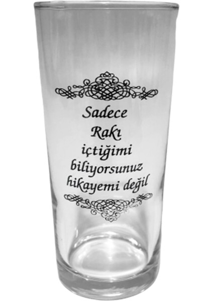 6'lı Özel Tasarım Yazılı Cam Içme Bardağı Seti, Şık ve Kullanışlı Ürün.